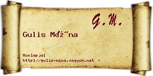 Gulis Mína névjegykártya